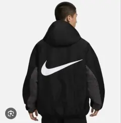 新品ナイキソロスウォッシュパファージャケットLサイズ NIKE AS M NK SOLO SWSH PUFFER BLACK/WHITE 23HO-I（ナイキ