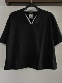 ブラック Vネック 半袖 Tシャツ