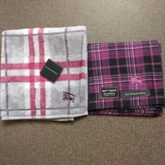 BURBERRY チェック柄タオルとハンカチセット　タグ付き
