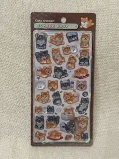 【正規品】和柄・ボンボンドロップシール　柴犬／ほっこり クーリア