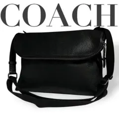 美品 4791 COACH コーチ ショルダーバッグ レザー ブラック