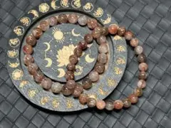 【#819】 天然石 ブレスレット 黒金スーパーセブンルチルクォーツ 2点セット