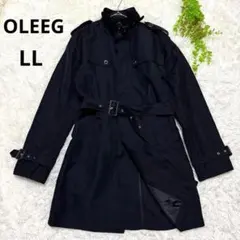 OLEEG オリーグ◆ステンカラーコート ベルト付き(LL)黒　コスプレ