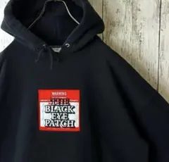 【希少】ブラックアイパッチ 取扱注意 パーカー L 黒 ブラック センターロゴ