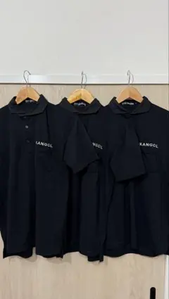 KANGOL ブラックポロシャツ 3枚セット