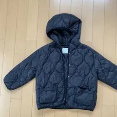 ZABA 3-4歳フード付き中綿コート 104 ブラック