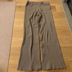 ROPE' PICNIC ロペピクニック リブニットパンツ ブラウン系 秋服