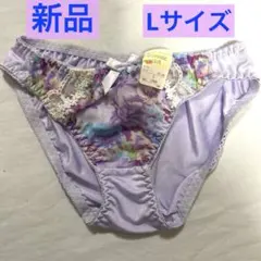 【新品】 レディース　ショーツ　花柄　パープル　Lサイズ