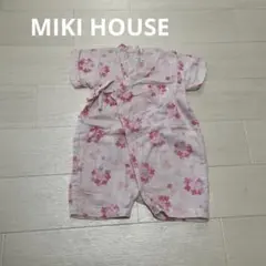 MIKI HOUSE 花柄 甚平風 ロンパース 女の子