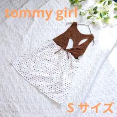 【tommy girl 】ドット柄　切り替えキャミソール Sサイズのサムネイル