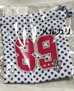 Me% ANGEL BLUE キンチャクポーチ　ホワイト　星　スター