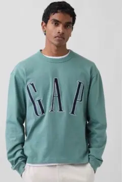 ❗️定価約70%OFF❗️GAP ギャップ　クロップド丈 トレーナー　グリーン　XL