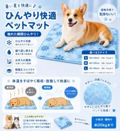 新品✨ ペット用ひんやりマット 接触冷感 犬 猫 クールマット 夏 暑さ対策のサムネイル