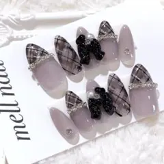 3609 ネイルチップ 量産型 ワンホン フレンチガーリー 韓国 地雷 オーダー