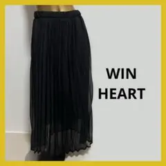 【5405】WIN HEART プリーツ ロングスカート M ブラックのサムネイル