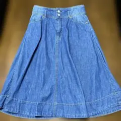 poloラルフローレンデニムフレアスカート美品