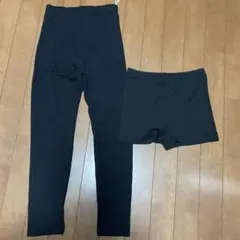ブラックスパッツ、ハーフパンツセット150