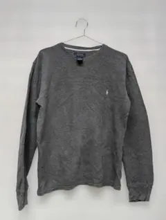 【定番】ポロ ラルフローレン ワッフル サーマル カットソー グレー M