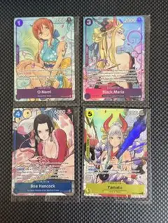 ワンピースカード おナミ ハンコック ヤマト ブラックマリア 未開封 英語版