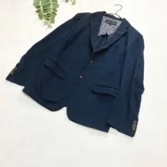 MONSIEUR NICOLE テーラードジャケット　ややスリムなMサイズ　紺のサムネイル