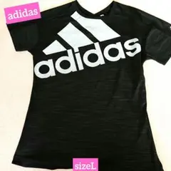 美品　adidas　アディダス　フィットネスTシャツ Ladies　トップス　L