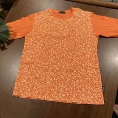 drug store's 半袖 Tシャツ オレンジ 総柄　サイズ3のサムネイル