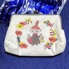 リトルミイのがま口ポーチ 刺しゅう ムーミン リンネル