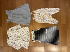 ベビー服4点セット（ワンピース、オーバーオール）