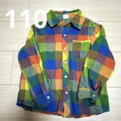 ムージョンジョン　長袖チェックシャツ　110