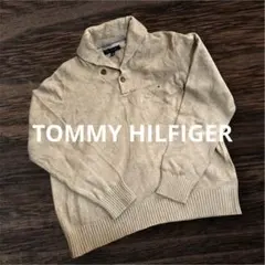 Tommy Hilfiger ベージュ ポロセーター アウター L 胸ロゴ