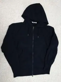 ユニクロU スウェットフルジップパーカ（長袖）ブラック M ダブルジップ 美品