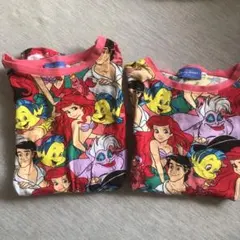 ディズニー　Ｔシャツ　親子コーデ　お揃いコーデ　2枚セット　アリエル