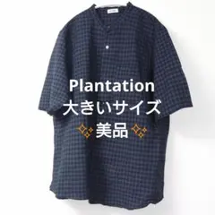 【大きいサイズ】Plantation チェック柄 半袖シャツ XL ☆美品のサムネイル