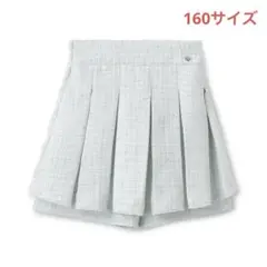 メゾピアノ新品新作タグ付きラメツイードタックフレアショートパンツ160のサムネイル