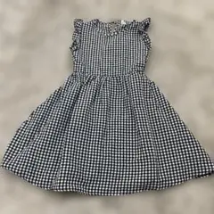 ノースリーブ　チェックワンピース