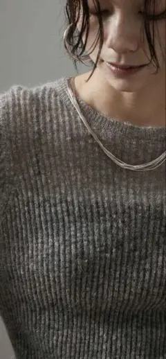 サロンアダムエロペ キッドモヘアクルーネックプルオーバー