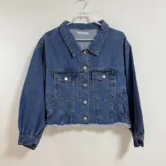NICE CLAUP クロップドデニムジャケット