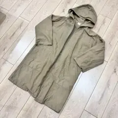 クオドロ フードコート ウール混 ナチュラル カジュアル 日本製 体型カバー 春