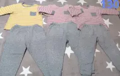 ストライプ柄パジャマセット 130