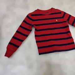 ポロ ラルフ・ローレン 長袖カットソー 赤と紺のボーダー