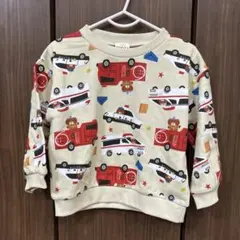 しまむら トミカトム TOMICA&TOM トレーナー 裏毛 100cm