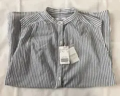 【JOURNAL STANDARD】コットンボイルストライプギャザーブラウス