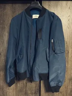 【値下げ】COACH ネイビー ジップアップジャンパー Sサイズ　ブルゾンのサムネイル