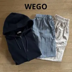 WEGO パーカー　チェックパンツ　チノパンの3点セット　まとめ売り
