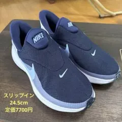 NIKE ナイキ スニーカー 24.5cm スリップイン ネイビーのサムネイル