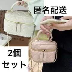shein バニティバッグ 白 ピンク 2個セット