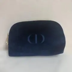 【即日発送】DIOR ベロアポーチ ネイビー　ノベルティ