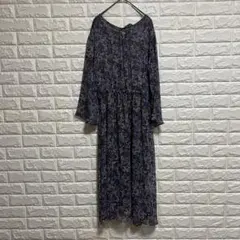 『a.v.v standard』アーヴェヴェ【M】ロングワンピース ペイズリー