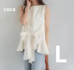 【新品未使用】coca 前後2wayリボントップス レディース　韓国のサムネイル