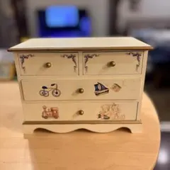 アンティーク風 ミニチェスト 木製 小物入れ 収納 引き出し かわいい キッズ